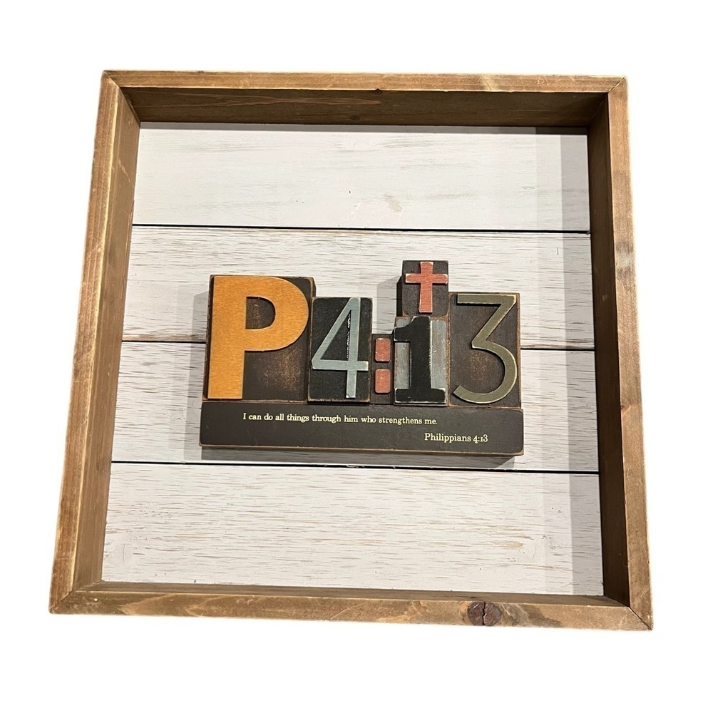 Philippians 4:13 3D Wood Wall Art 12” x 12”